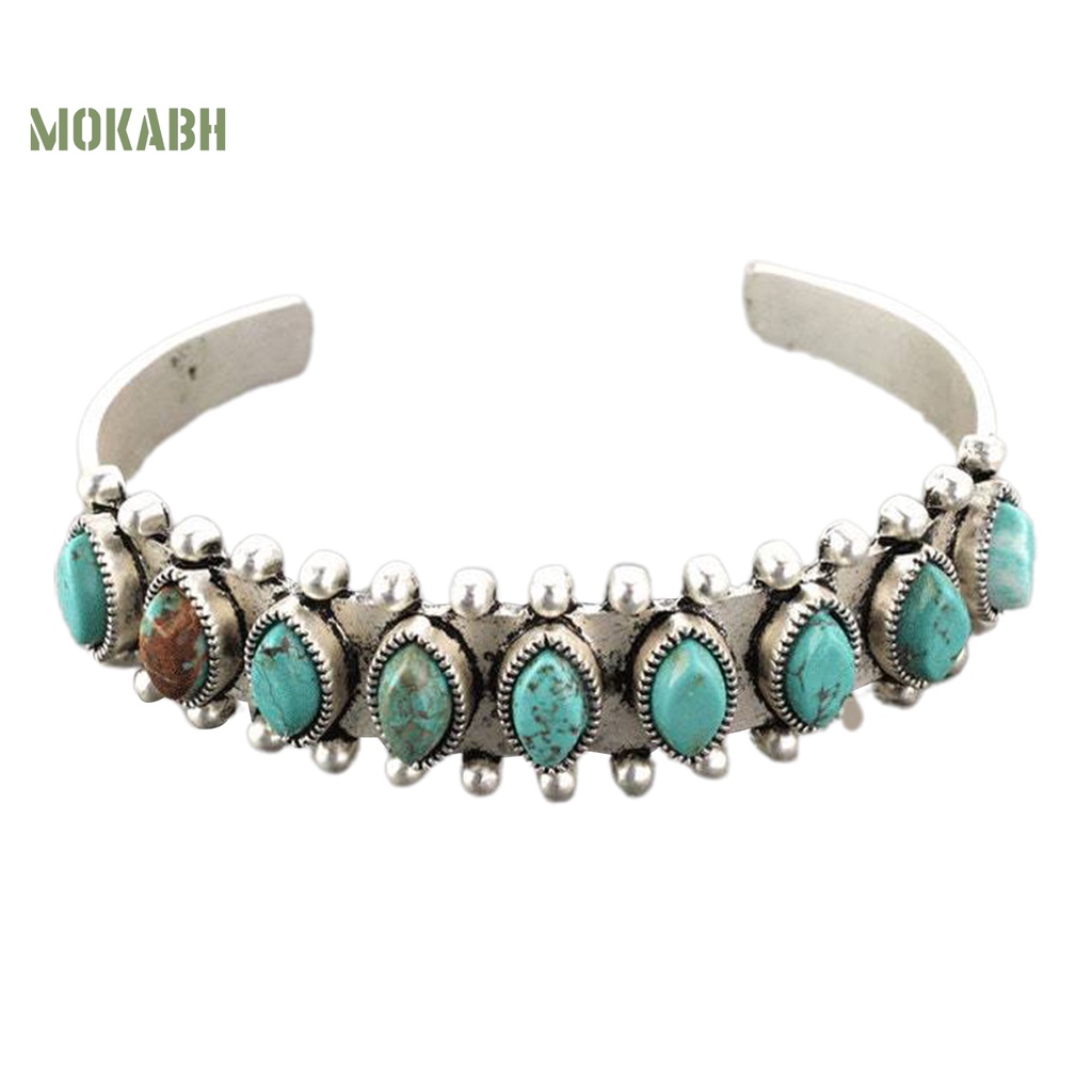 Vòng Đeo Tay Dạng Mở Mạ Điện Không Phai Phong Cách Bohemian Thời Trang Cho Nữ