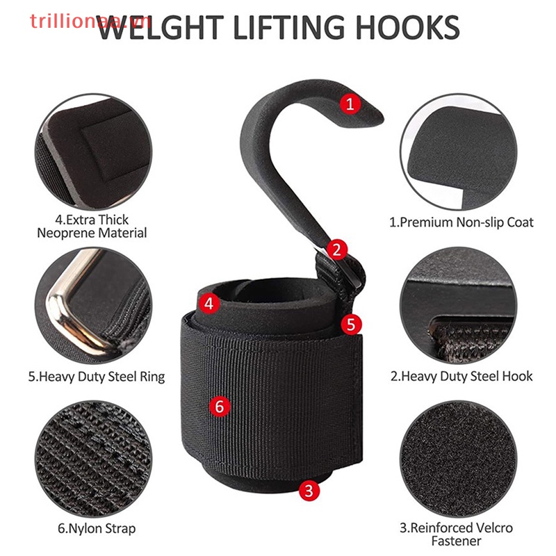 Đai Quấn Cổ Tay Kèm Móc Hỗ Trợ Luyện Tập Thể Hình