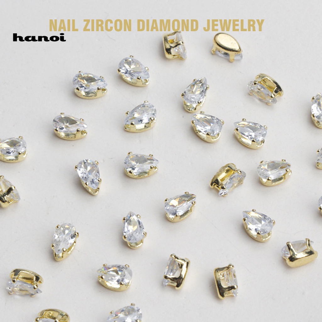 Set 10 Phụ Kiện Trang Trí Móng Tay Chống Trầy Chống Rơi Dễ Dán