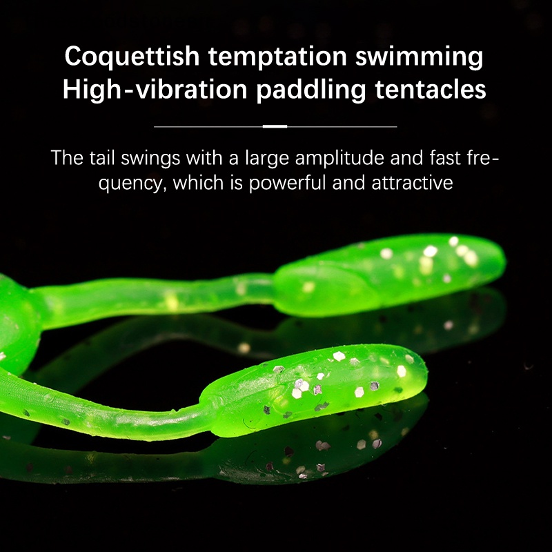 20 Rodworms Tải Trọng Nước 3.3cm Mềm Mại Màu Đen Bằng TPE JR