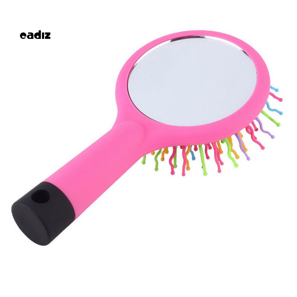 Lược Chải Tóc 2 Trong 1 Chống Tĩnh Điện Mát Xa Da Đầu Màu Sắc Cầu Vồng Xinh Xắn