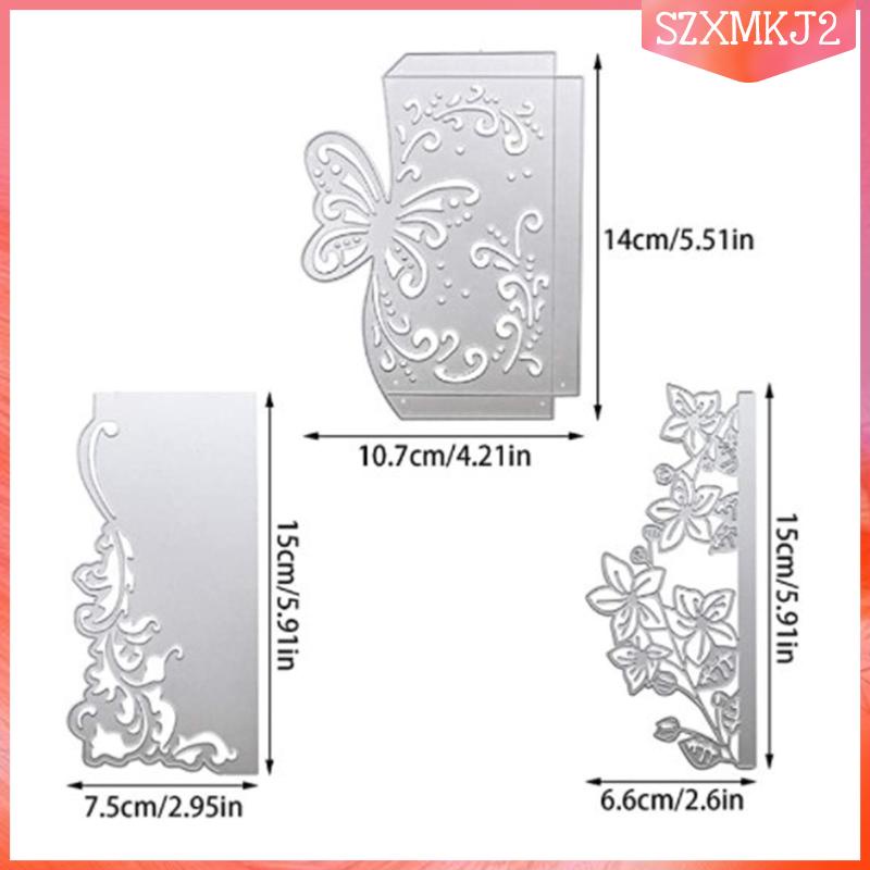 Set 3 Khuôn Cắt Giấy Dập Nổi Họa Tiết Dùng Để Trang Trí Tiệc Năm Mới