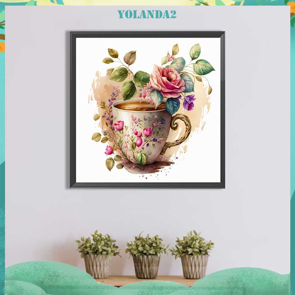 Tranh Đính Đá Kim Cương Toàn Bộ 5D DIY Hình Vẽ Hoa Trang Trí Nhà Cửa