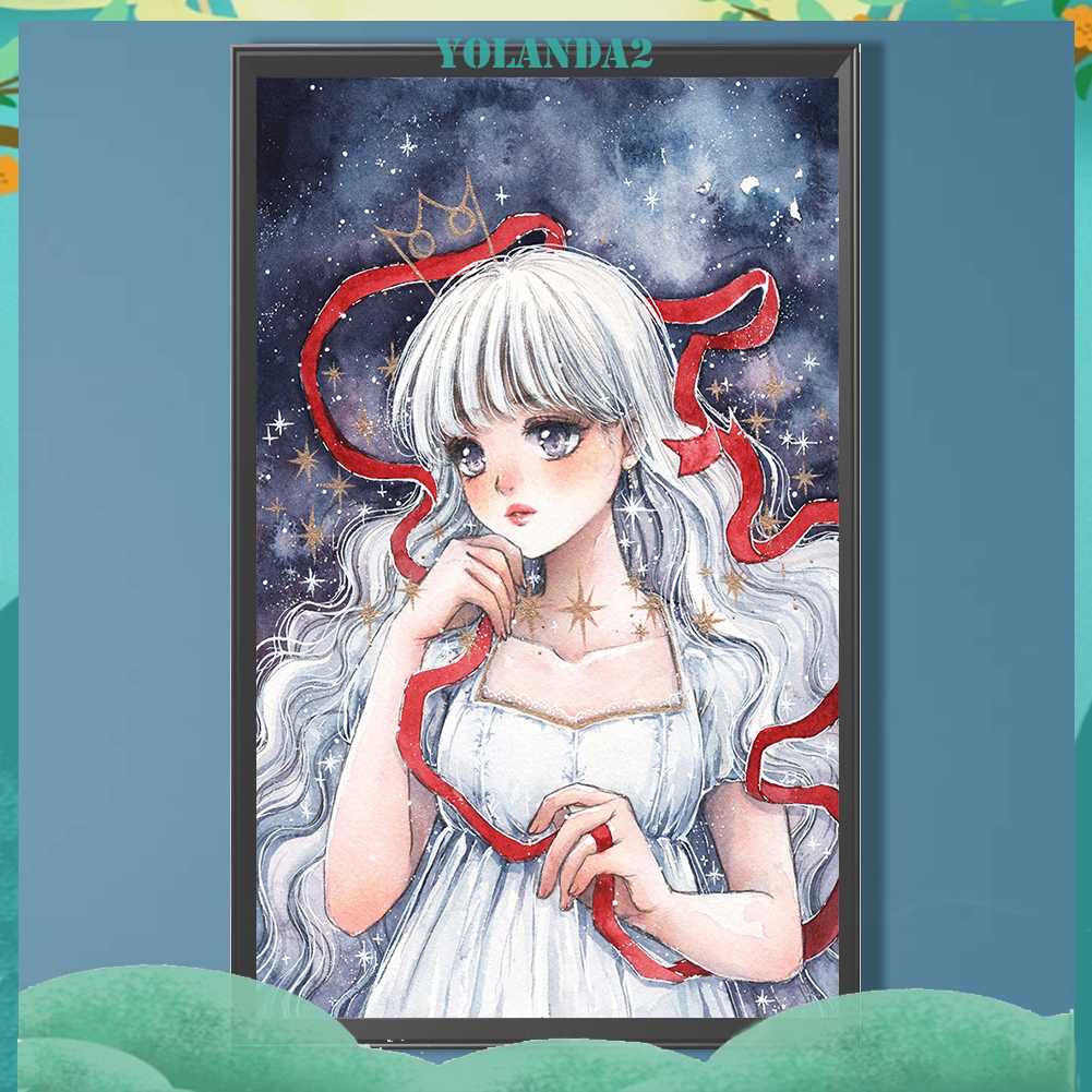 Tranh Đính Đá Kim Cương Toàn Bộ 5D DIY Hình Vẽ Cô Gái Trang Trí Nhà Cửa