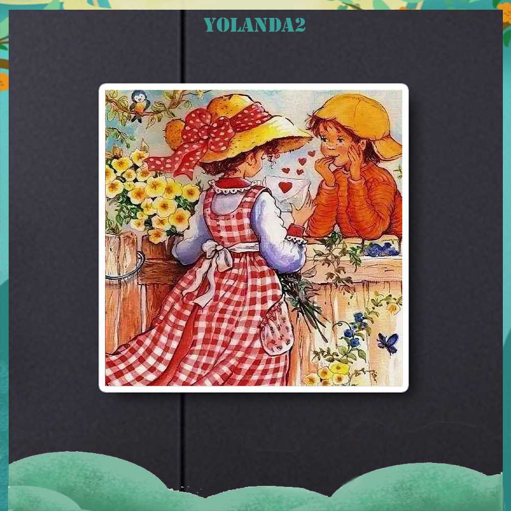 Tranh Đính Đá Kim Cương Toàn Bộ 5D DIY Hình Vẽ Cô Gái Trang Trí Nhà Cửa