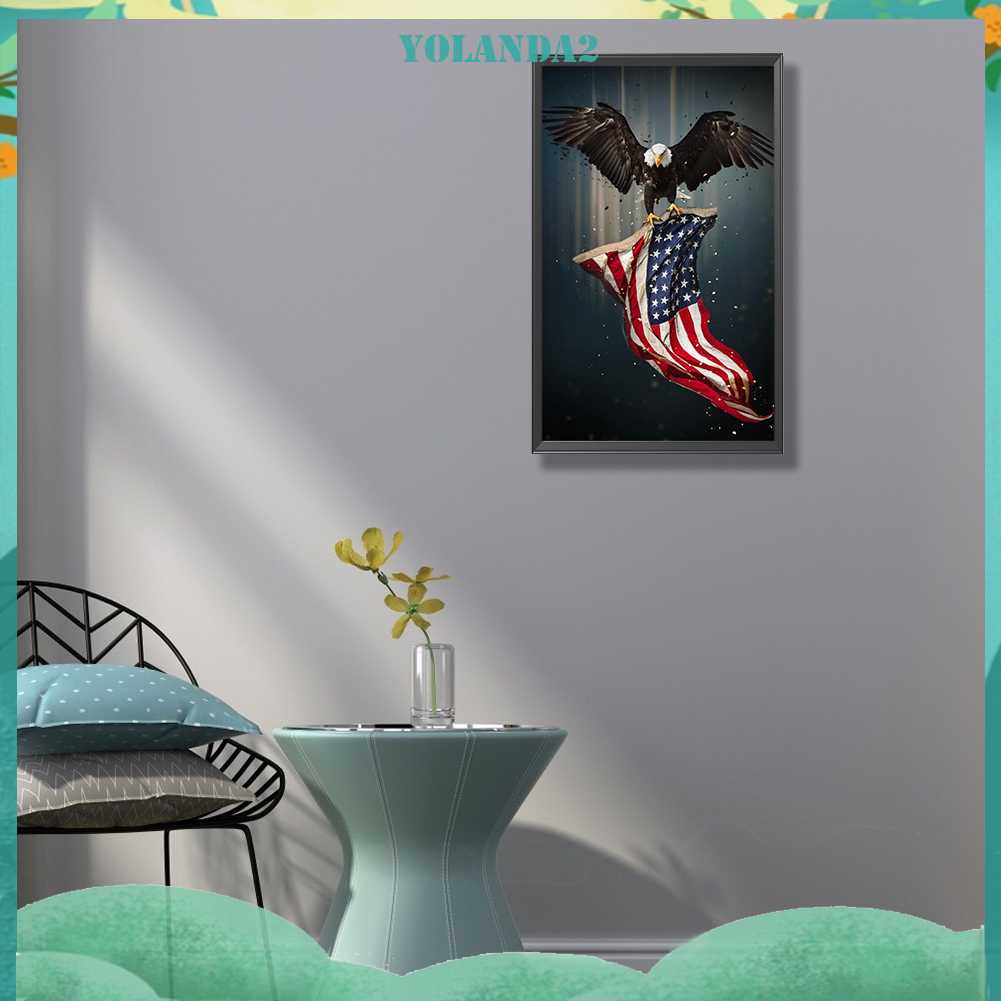 Tranh Đính Đá Kim Cương Toàn Bộ 5D DIY Hình Chim Đại Bàng