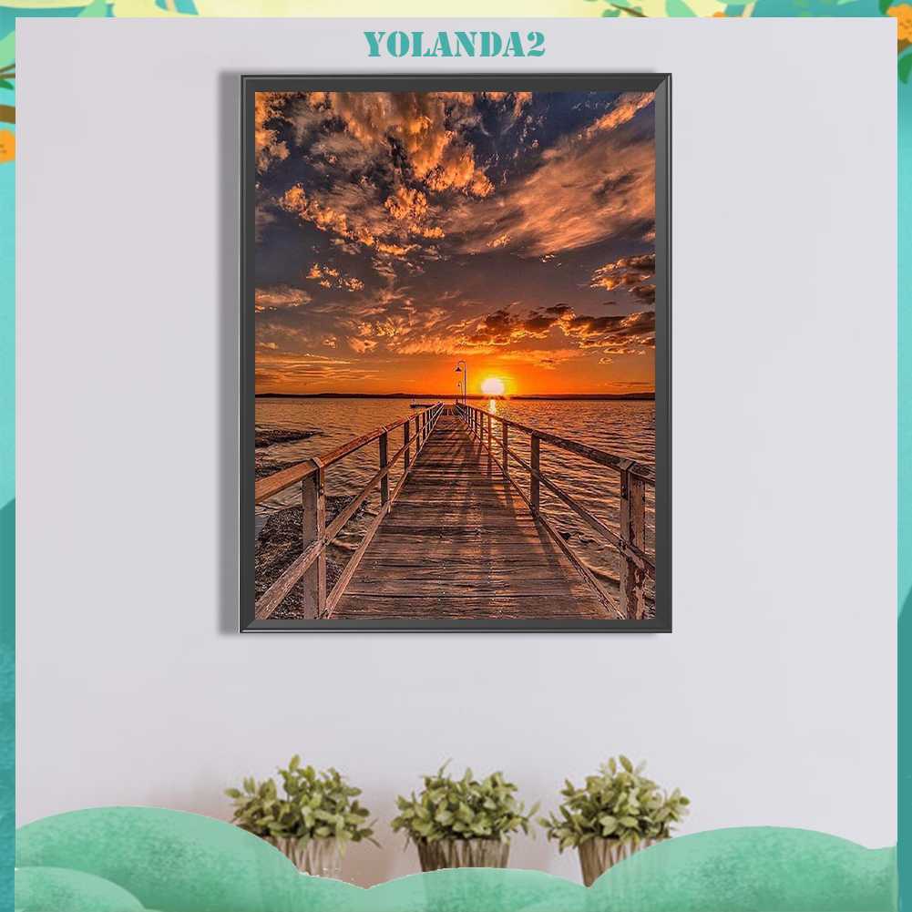 Tranh Đính Đá Kim Cương Toàn Bộ 5D DIY Hình Vẽ Wharf