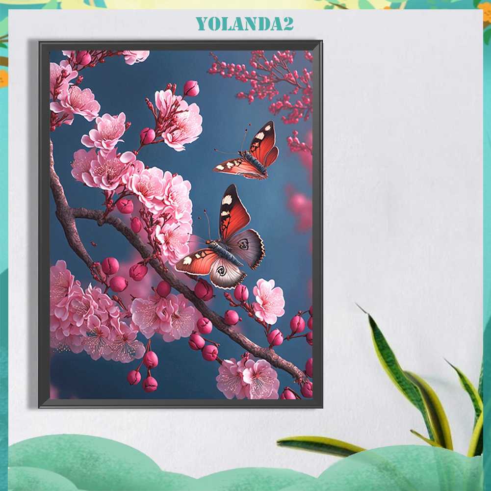 Tranh Đính Đá Kim Cương Toàn Bộ 5D DIY Hình Vẽ Hoa Trang Trí Nhà Cửa