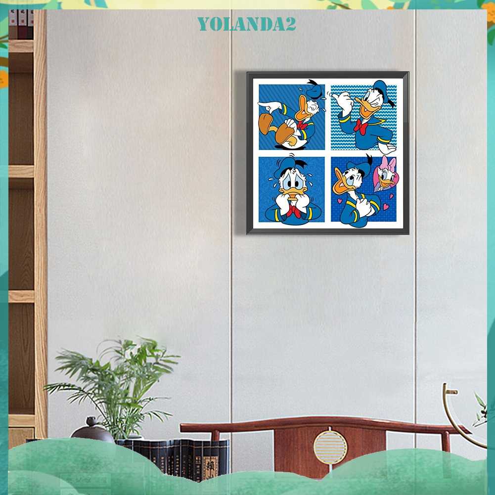 Tranh Đính Đá Kim Cương Toàn Bộ 5D DIY Hình Vẽ Vịt Donald