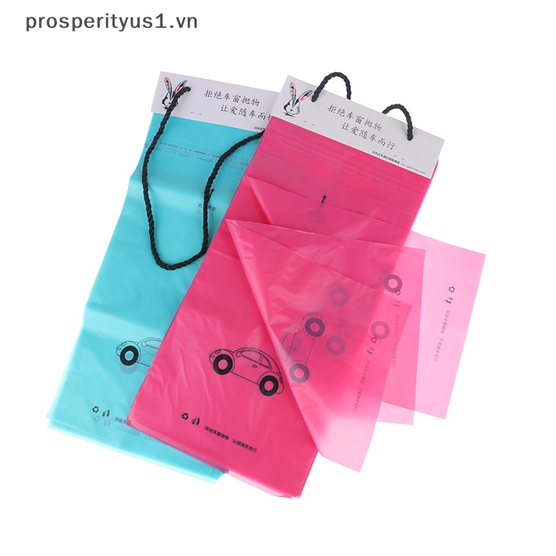 1 [prosperityus1] 30 Túi Đựng Rác Tự Dính Chống Rò Rỉ Cho Ô Tô [VN]