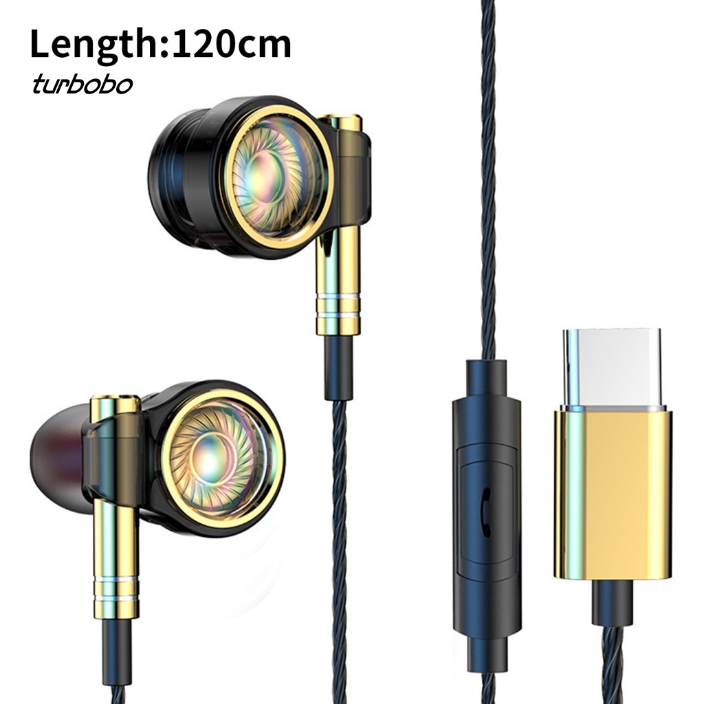 Tai Nghe Nhét Tai Có Dây Turbobobo A1 HiFi HD-C Có Micro Âm Thanh Siêu Trầm Cho Điện Thoại Android iPhone