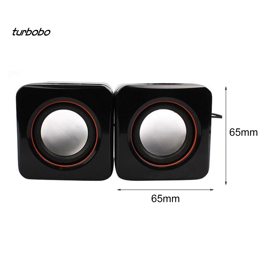 Loa turbobo Mini Hình Vuông Có Dây USB Dành Cho Đi Du Lịch