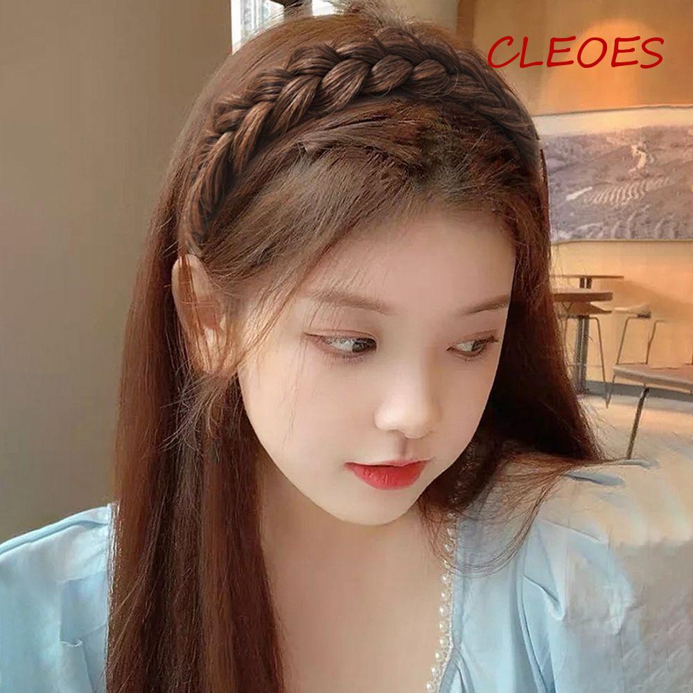 Băng Đô Tóc Giả Thắt Bím Chống Trượt Dễ Thương Cho Nữ