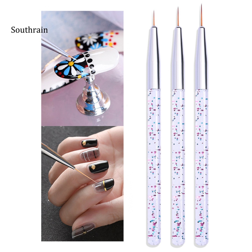 Set 3 Bút Vẽ Trang Trí Móng Tay Nghệ Thuật DIY Siêu Mỏng Nhiều Màu Sắc