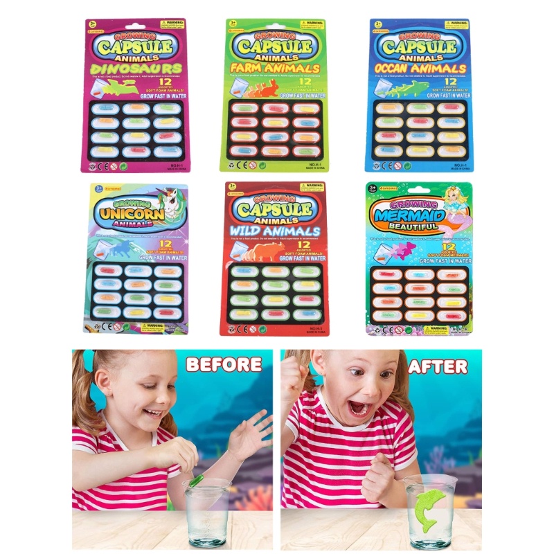 Set 12 Đồ Chơi Động Vật Bằng Xốp Mềm Dễ Thương Cho Bé