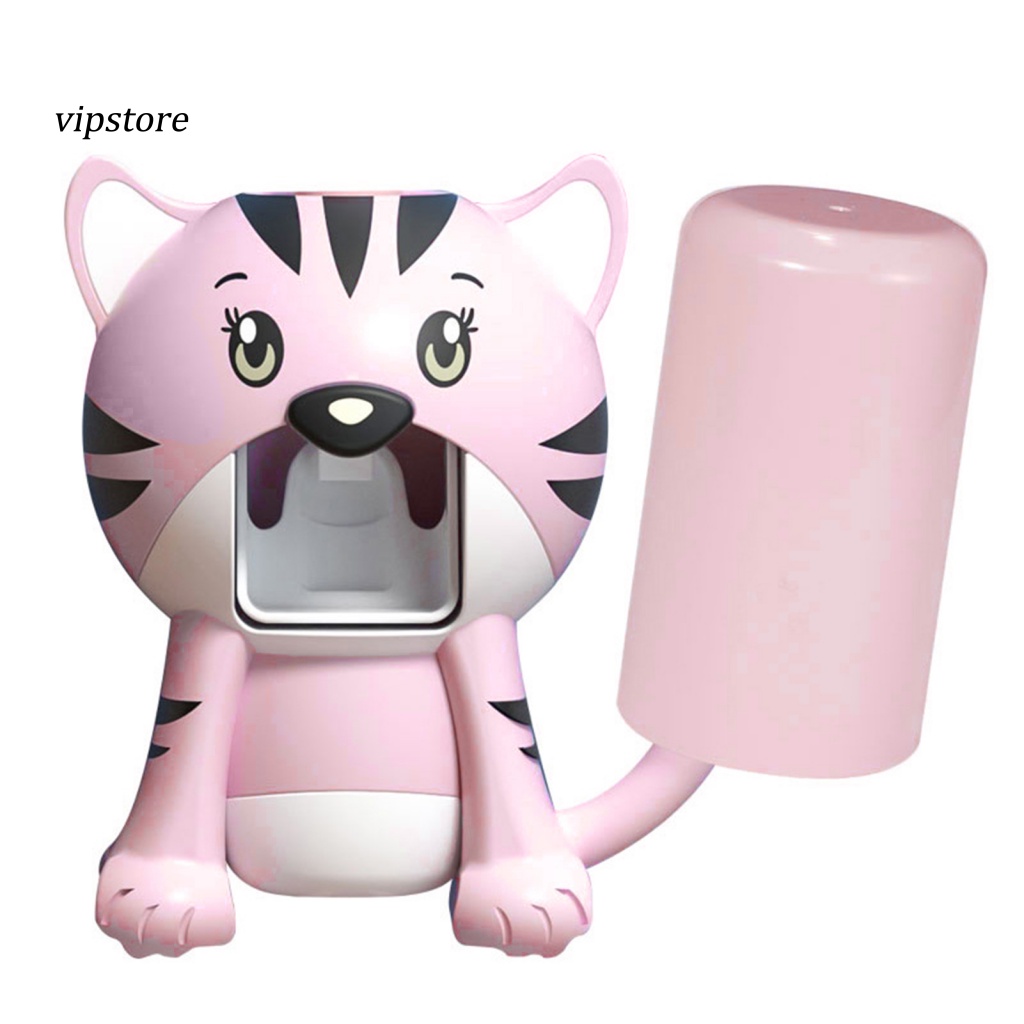 Dụng Cụ Nặn Kem Đánh Răng Tự Động Gắn Tường Hình Hổ Hoạt Hình Dành Cho Phòng Tắm