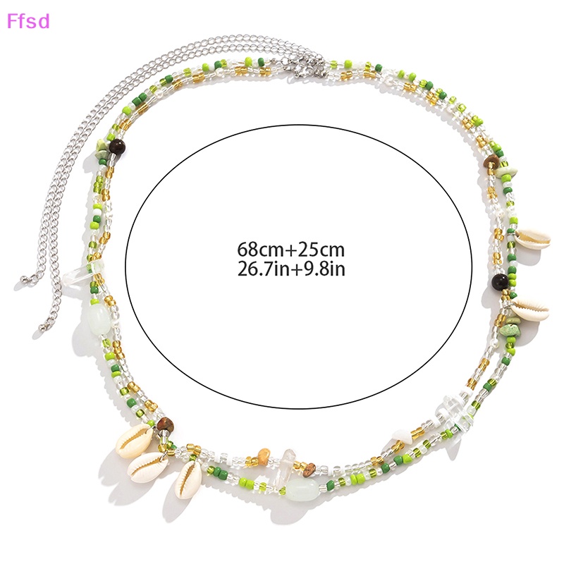 {Ffsd} Hạt Đeo Thắt Lưng Dệt Tay Đính Vỏ Sò Hình Học Bằng Đá Thời Trang Quyến Rũ Làm Quà Tặng Cho Nữ * Bán