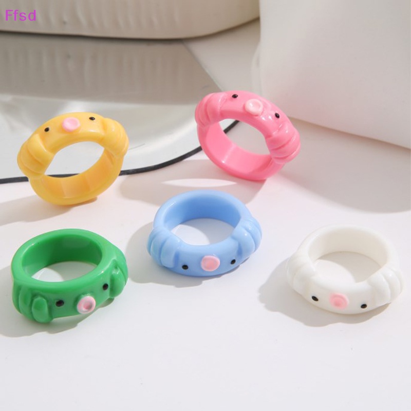 {Ffsd} Nhẫn Hình Mặt Cười Hoạt Hình Vui Nhộn Làm Quà Tặng Tình Bạn Tuyệt Vời Cho Bạn Nữ * Hàng Bán Chạy