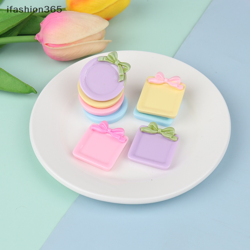 Set 5 Đĩa Đựng Món Tráng Miệng Mini Tỉ Lệ 1: 12 Dùng Trang Trí Nhà Búp Bê