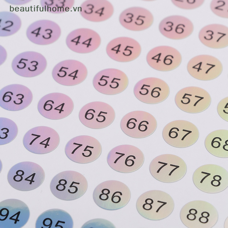 Set 1-500 Nhãn Dán Đánh Dấu Số Laser Trang Trí Móng Nghệ Thuật