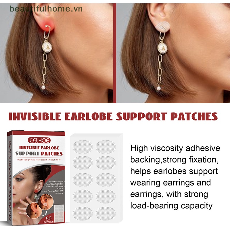 Bộ 50 Miếng Dán Hỗ Trợ Nâng Và Bảo Vệ Tai Ngăn Ngừa Rách