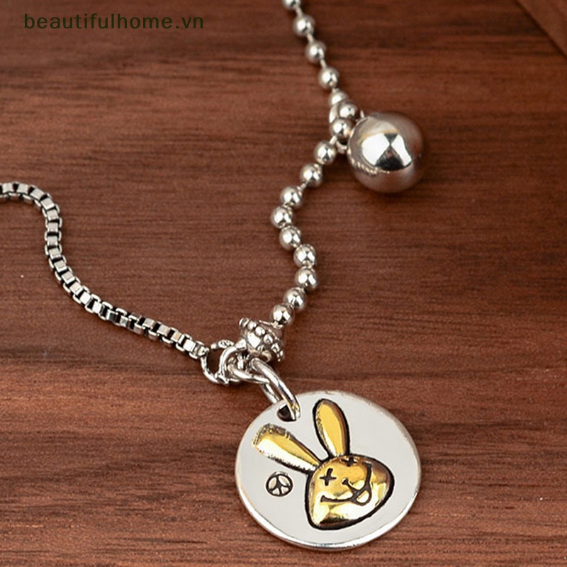 [beautifulhome] Vòng Cổ Choker Mặt Hình Thỏ Dễ Thương Cá Tính Không Đối Xứng Phong Cách Punk Hip Hop Dành Cho Nữ [beauty]