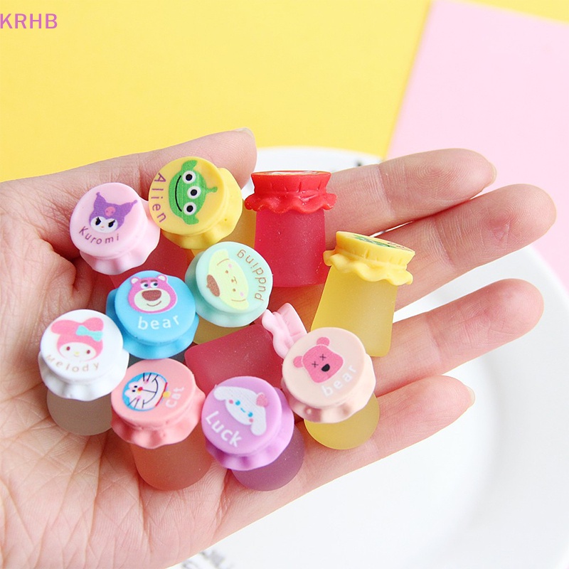 Set 10 Mô Hình Chai Nước 3D Mini Bằng Nhựa Resin Dùng Để Trang Trí Ốp Điện Thoại DIY Mới