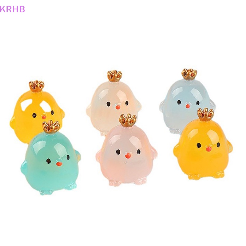 Đèn Ngủ Hình Chú Gà Đội Vương Miện Bằng Nhựa resin Trang Trí Ban Đêm diy Mới