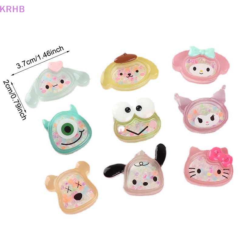 Bộ 5 Keo Dán Trang Sức Hình Kitty My Melody Cinnamoroll Phát Sáng Độc Đáo Mới