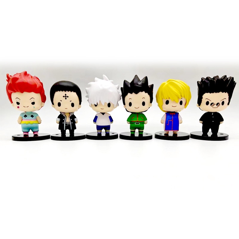 Bộ 6 Mô Hình Đồ Chơi Nhân Vật HunterxHunter GON Killua Kurapika Chrollo Feitan