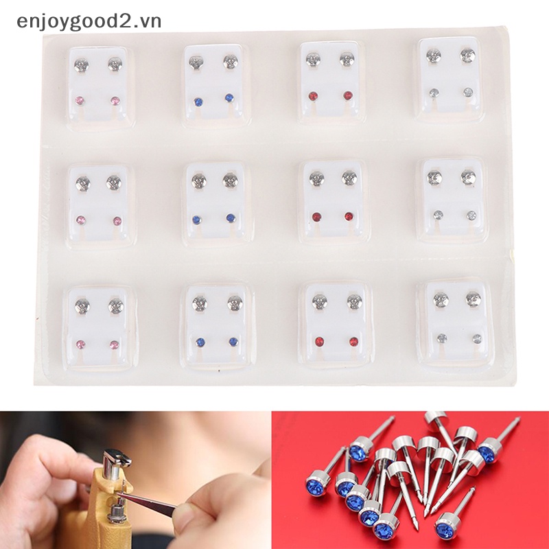 Set 12 Đôi Khuyên Tai Bằng Thép Cao Cấp