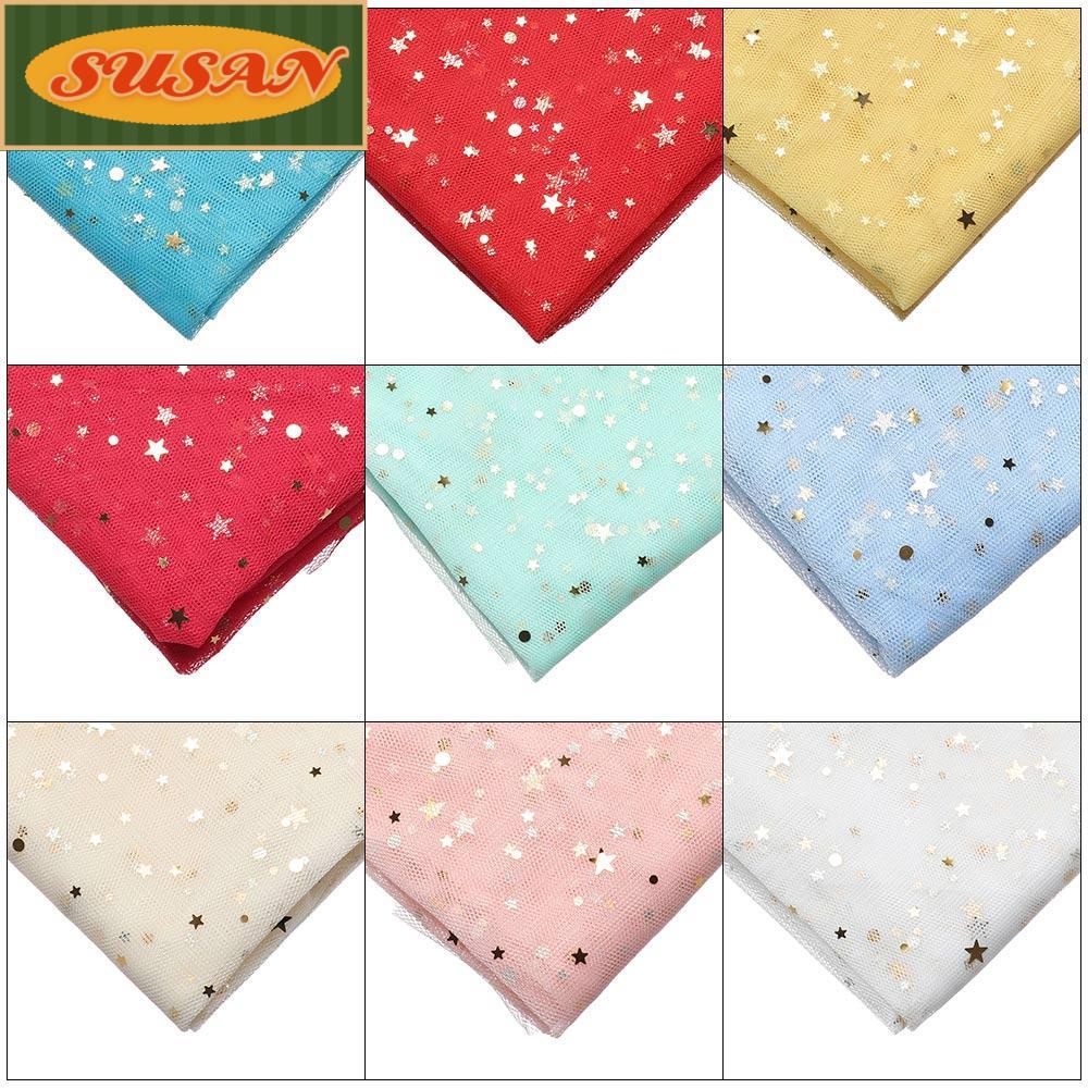 Vải Lưới Lấp Lánh 13 Màu Kích Thước 50cm * 150cm Dùng Làm Đầm Cưới Cho Búp Bê