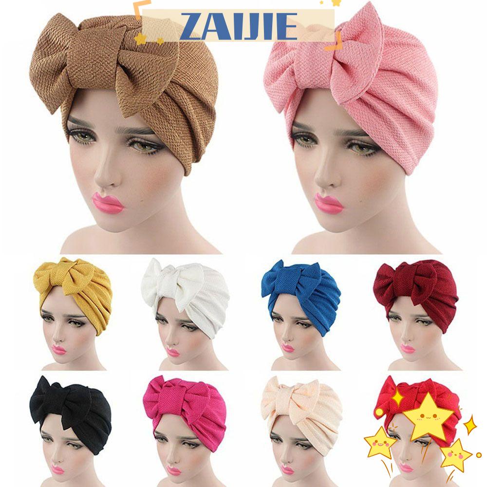 ZAIJIE24 Zaijie 24 Mũ Beanie Thắt Nơ Thời Trang Dành Cho Nữ