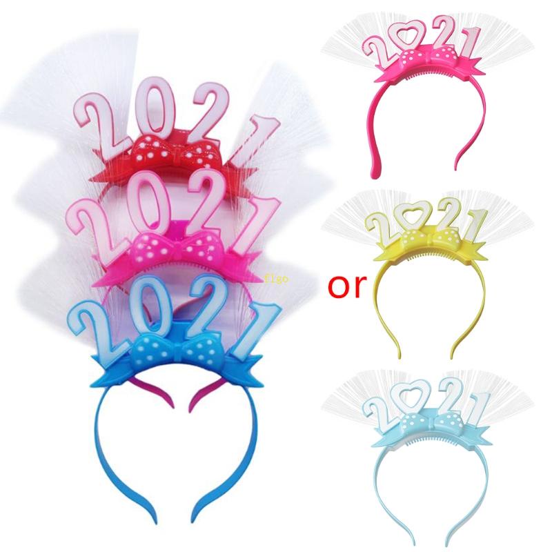 Cài Tóc Hình Vương Miện Có Đèn LED Phát Sáng Mừng Năm Mới 2021