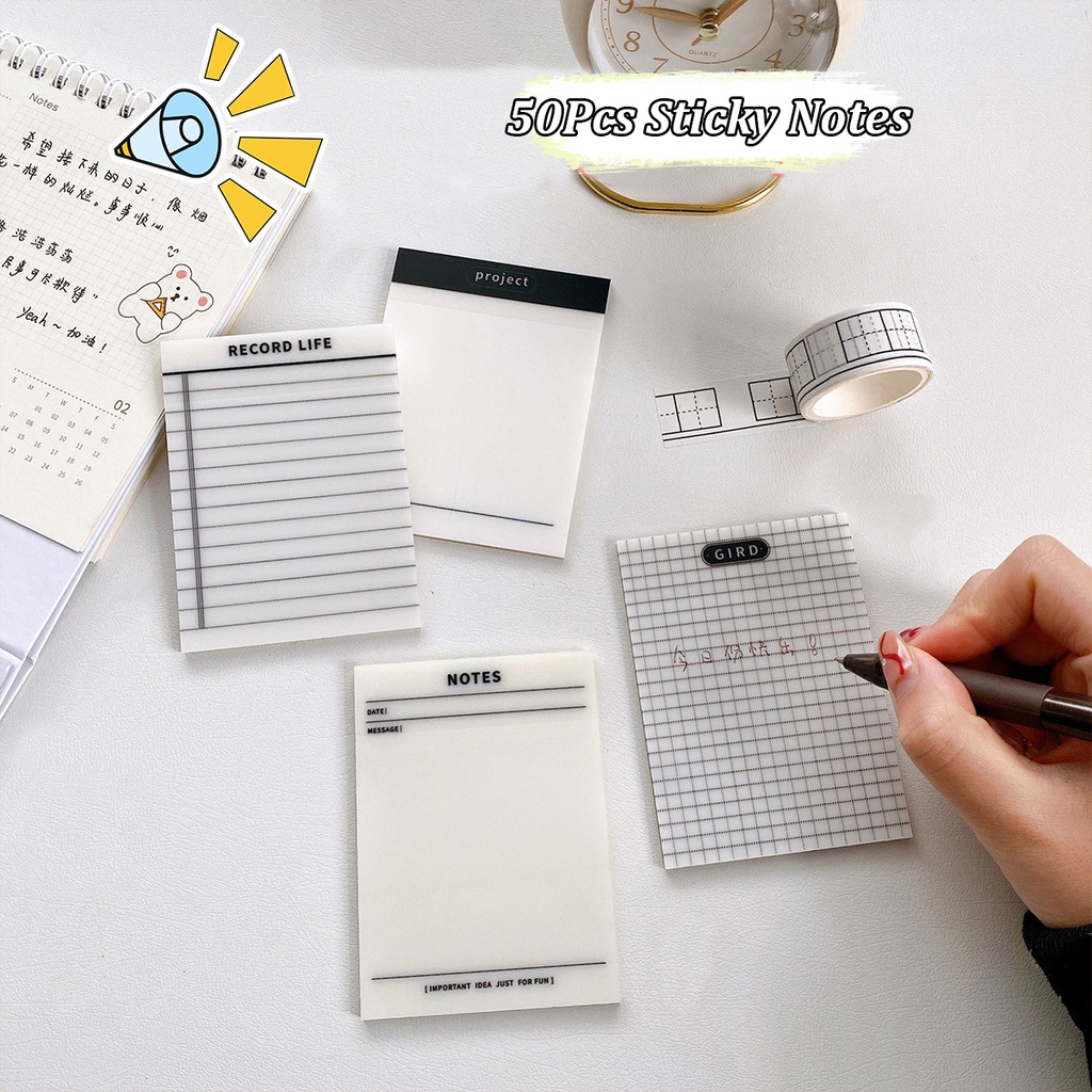 Lưới / Dòng / Giấy Dán Ghi Chú Trong Suốt Chống Thấm Nước Có Thể Tái Sử Dụng