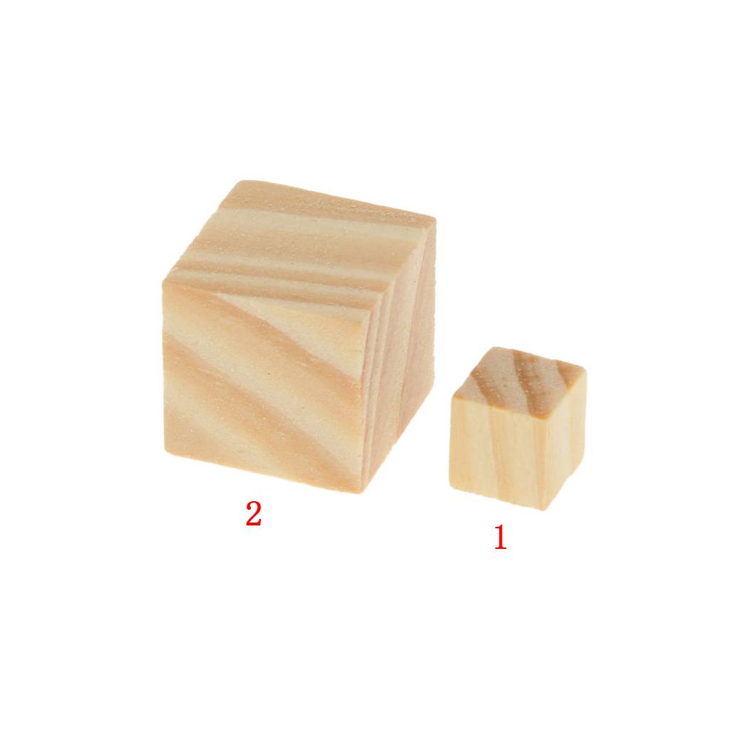 Set 50 Viên Gỗ Vuông 10x10mm 11