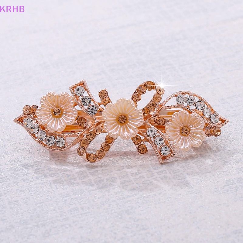 Kẹp Tóc Hình Hoa Đính Đá Thời Trang Cho Nữ Mới