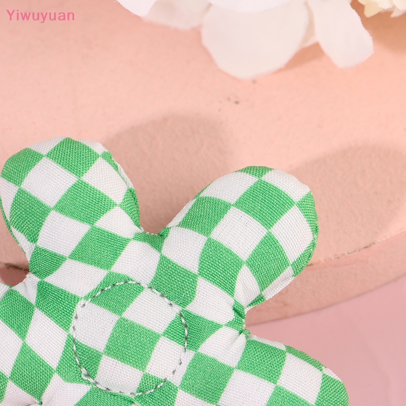 < Yiwuyuan > Mặt Dây Chuyền Hình Bông Hoa Năm Cánh Bằng Vải Cotton Làm Móc Khóa DIY Mới