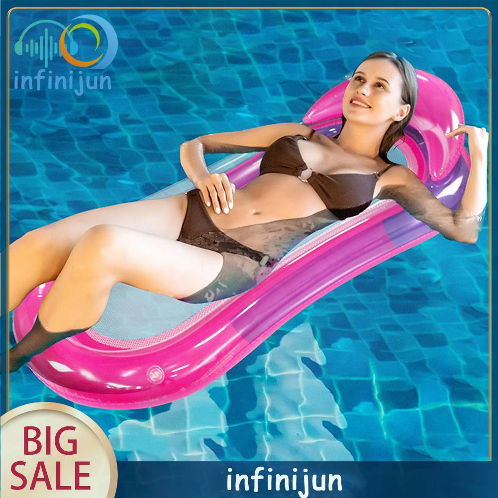 Nệm Bơm Hơi Bằng PVC Bền Chống Mòn Có Thể Gấp Gọn Cho Hồ Bơi Mùa