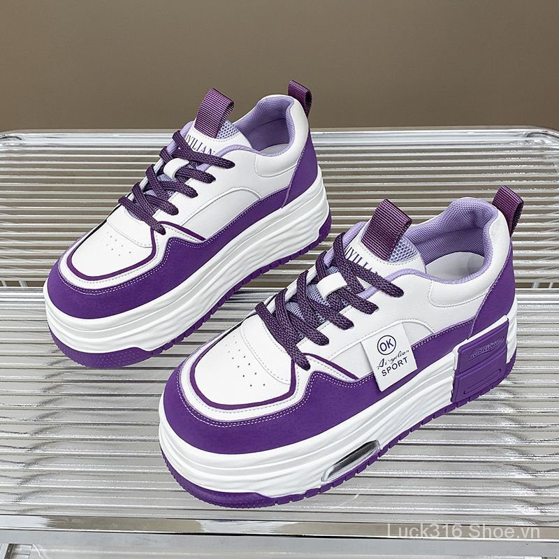 Giày Sneaker Đế Dày Tăng Chiều Cao Thời Trang Xuân Thu 2023 Phong Cách Mới Cho Nữ