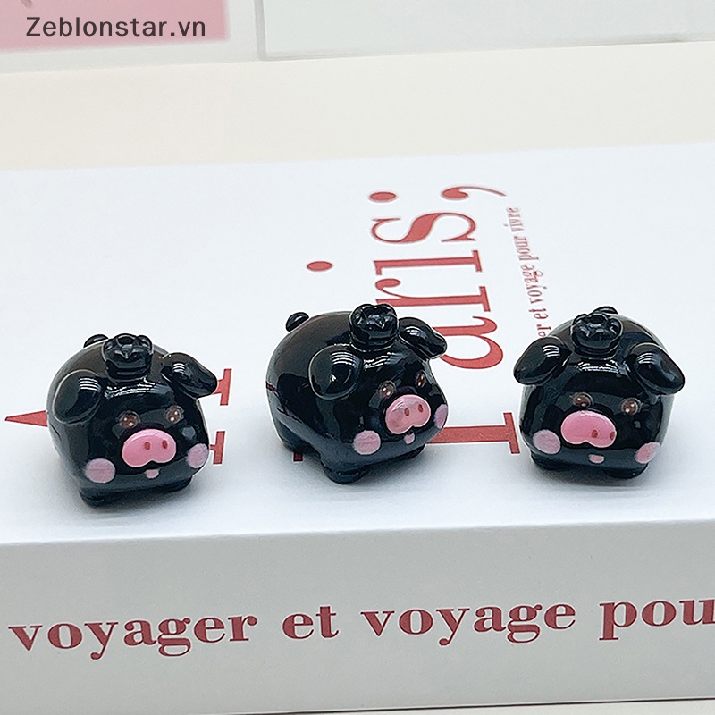 [Ngôi Sao] Móc Khóa Resin Hình Chú Heo Hoạt Hình Đội Vương Miện Thủ Công DIY ~ ~