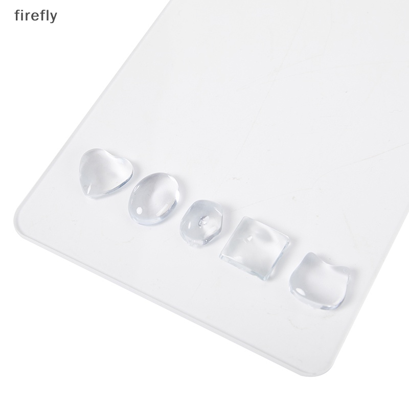 Thẻ Màu Trưng Bày Móng Tay Giả Hình Vuông / Oval / Trái Tim Bằng Acrylic Trong Suốt