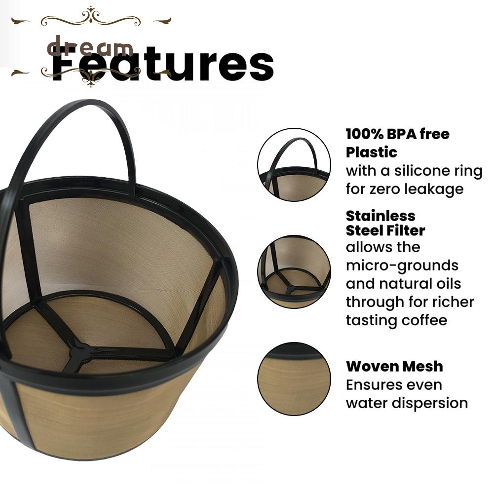 【DREAMLIFE】Coffee Filters Bottom Width 98mm Height 75mm Top Width 113mm Brand New