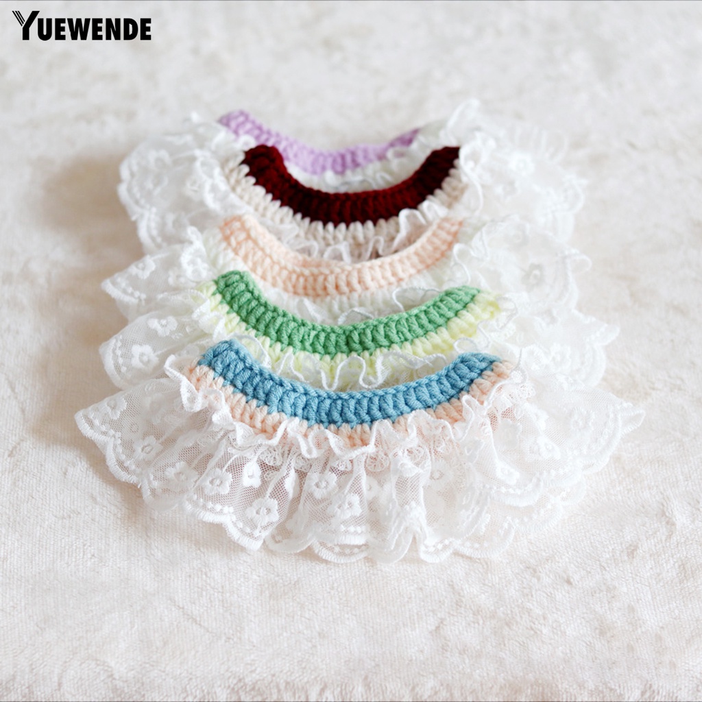 Yếm Đeo Cổ YQ.E Viền Ren Hoa Dễ Thương Chống Thất Lạc Cho Thú Cưng