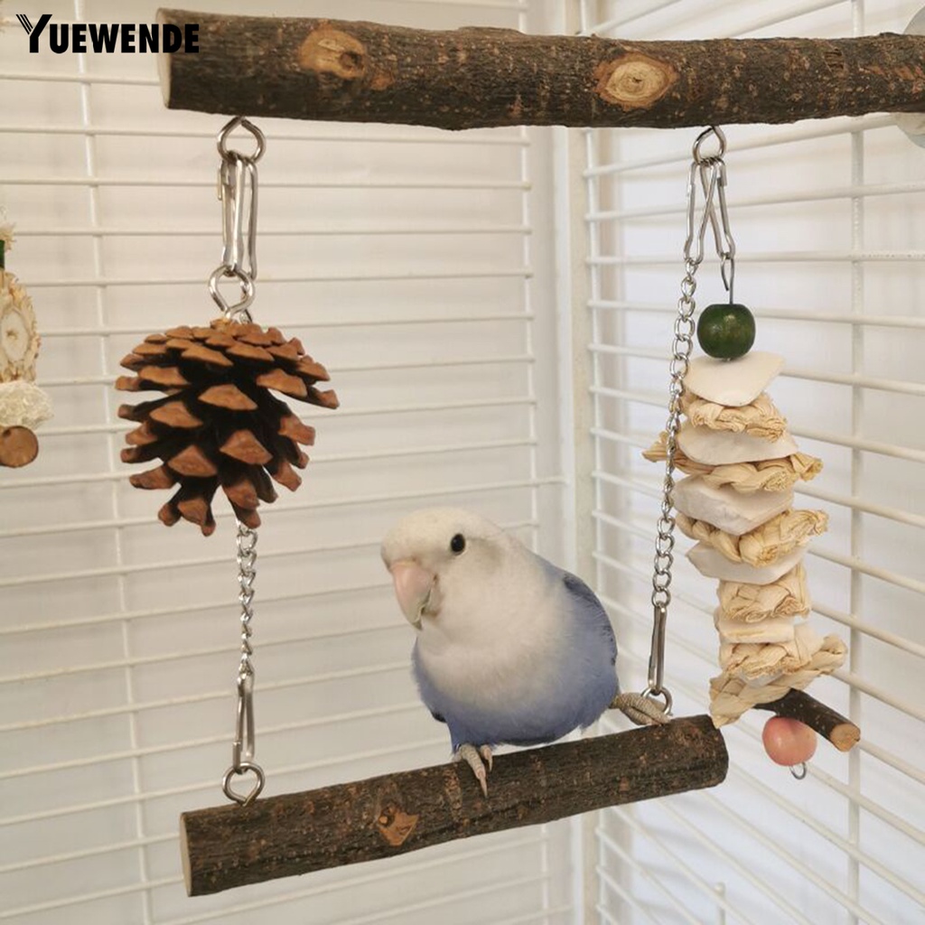 Yq.e Giá Đỡ Xếp Hình Tập Thể Dục Chống Cắn Linh Hoạt Tự Nhiên Có Thể Tháo Rời Cho Chim Vẹt