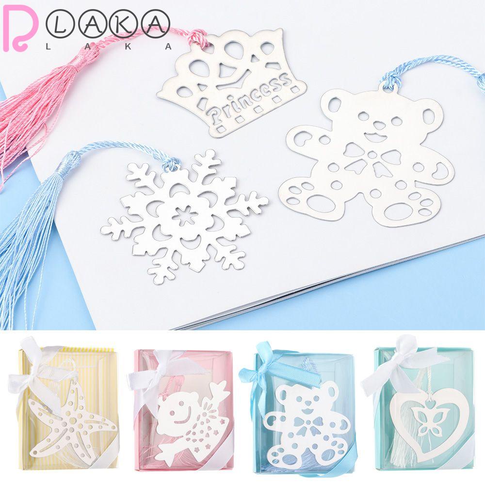 Lakamier Đánh Dấu Trang Sách Hình Trái Tim Phối Dây Tua Rua Rỗng Bằng Kim Loại