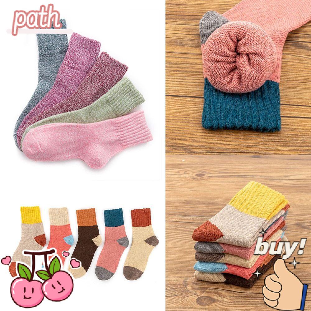 Set 5 Đôi Vớ Cotton Dày Giữ Nhiệt Phong Cách Vintage