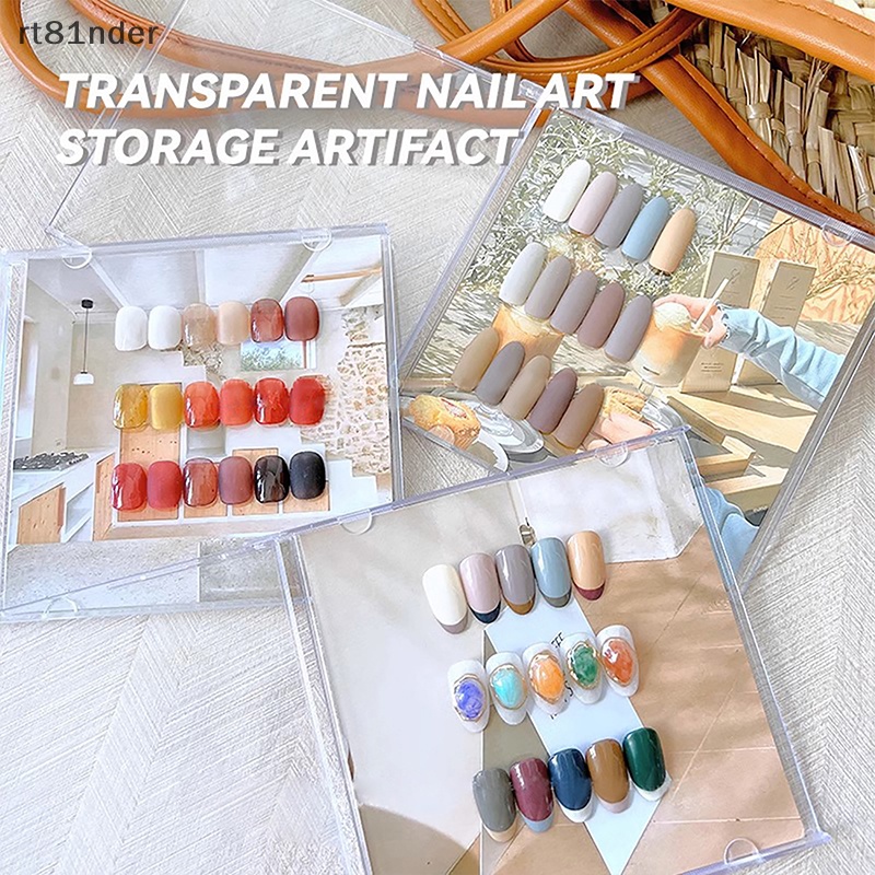 Rt Bộ 5 Hộp Đựng Mẫu Thử Móng Tay Chống Bụi Nhiều Màu Sắc