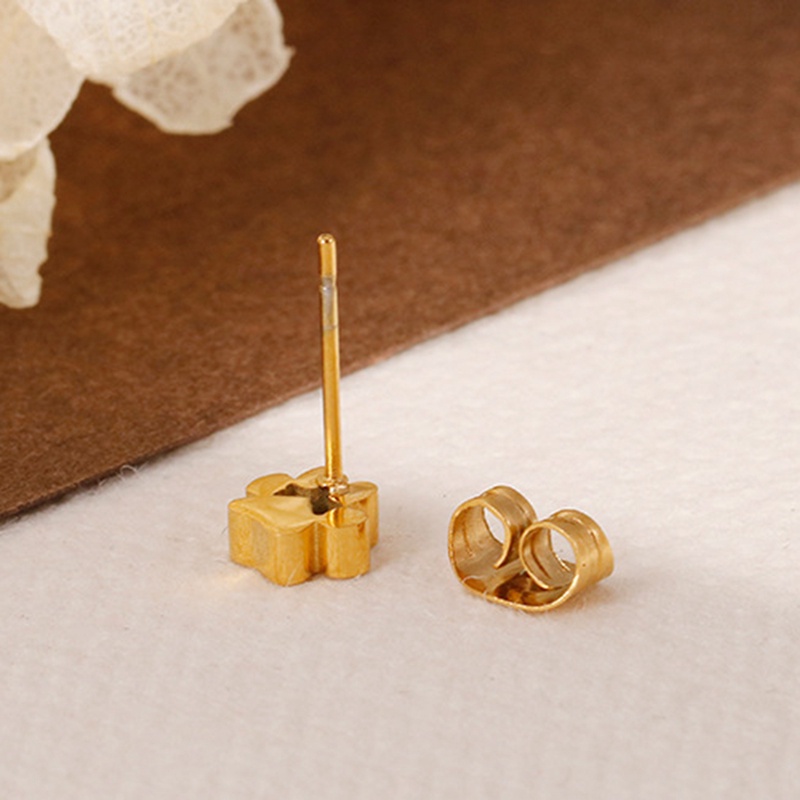 Ygt Bông Tai Thép Không Gỉ Hình Dấu Chân Cún