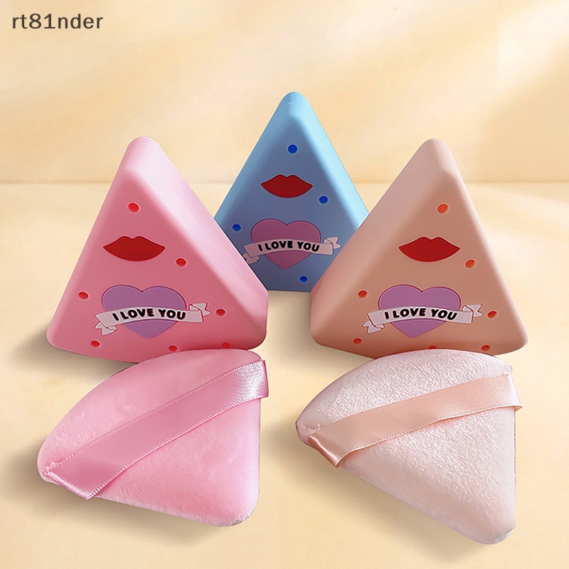Rt Hộp Đựng Mút Trang Điểm Bằng Silicon Hình Tam Giác Dễ Thương Dùng Khi Đi Du Lịch